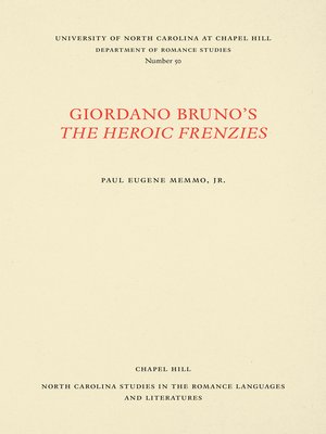cover image of Giordano Bruno's the Heroic Frenzies